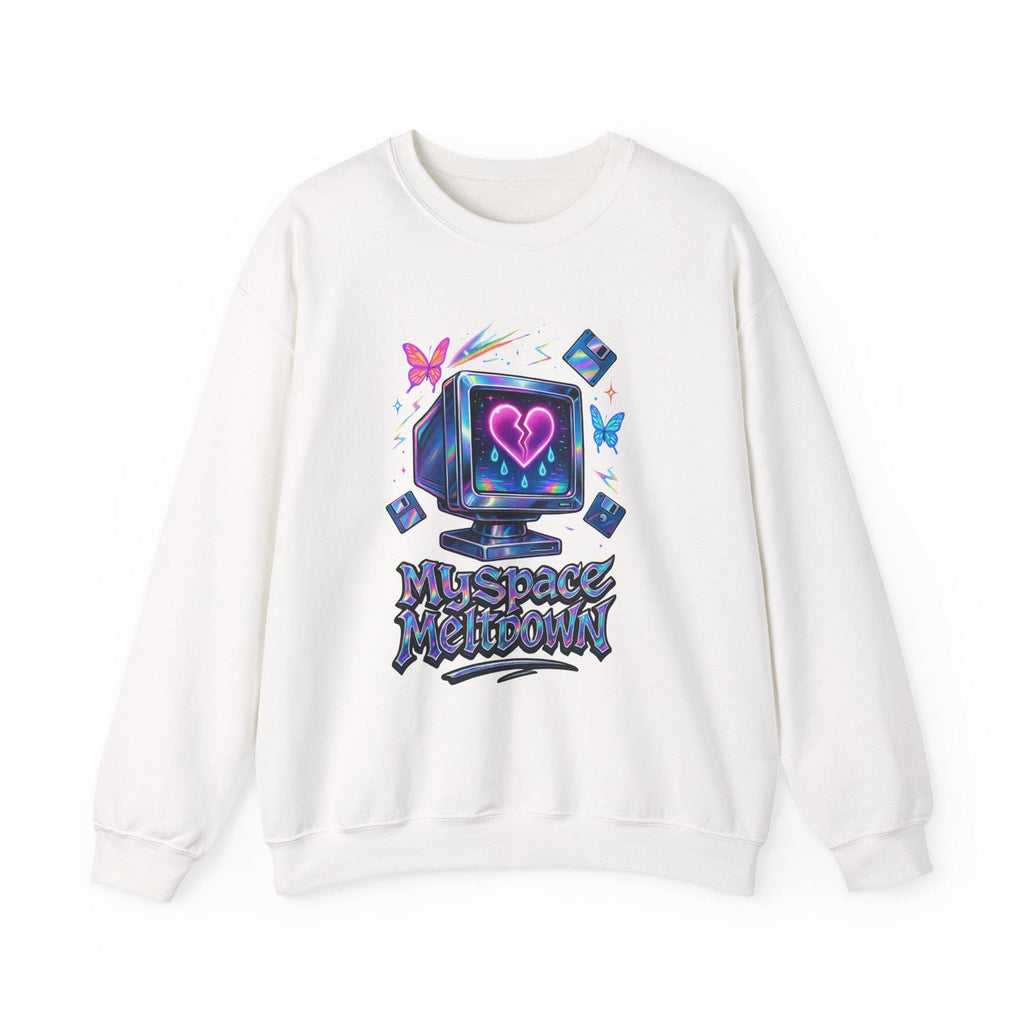 Vintage '90s Myspace Meltdown Sweatshirt: Retro Tech Geek Pullover