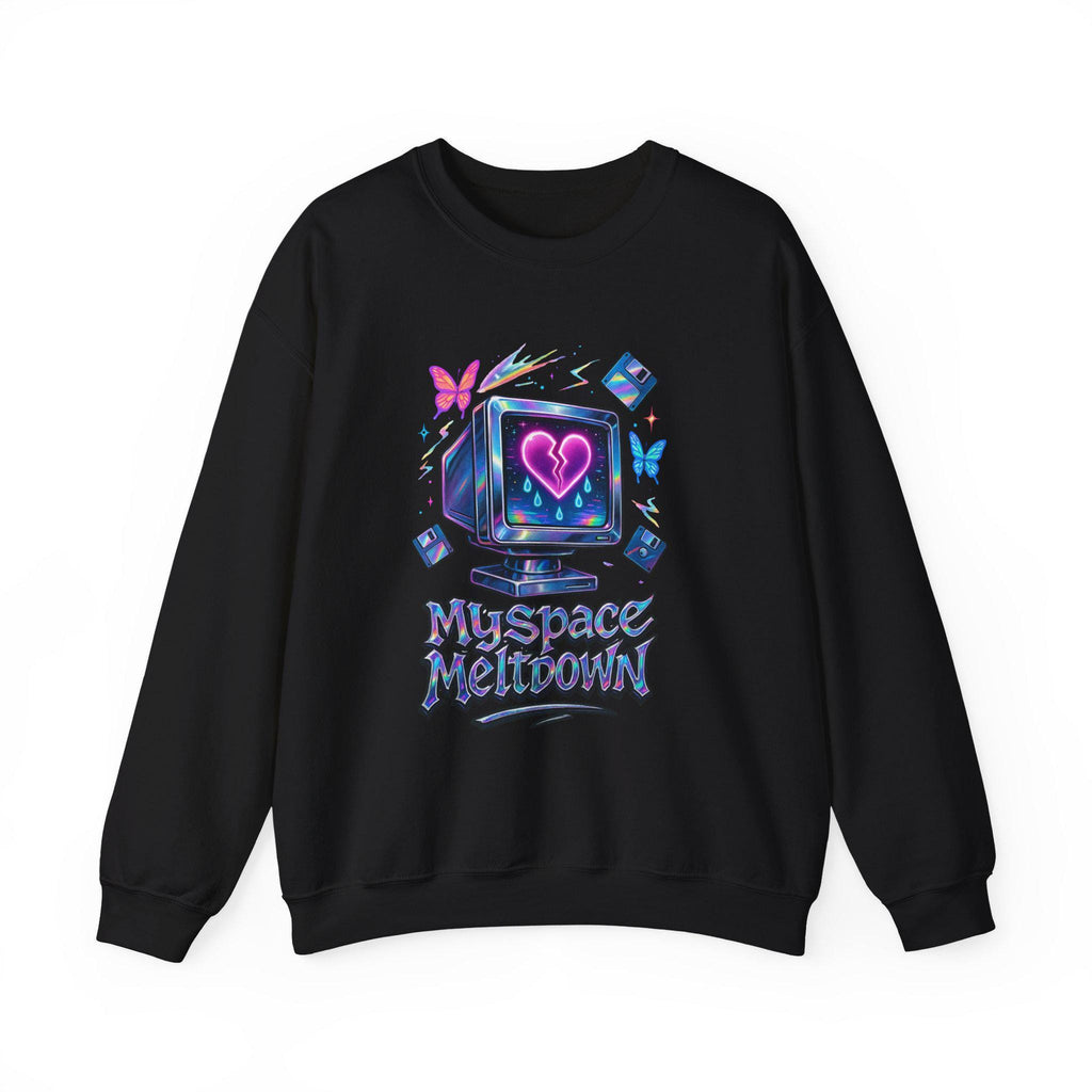 Vintage '90s Myspace Meltdown Sweatshirt: Retro Tech Geek Pullover