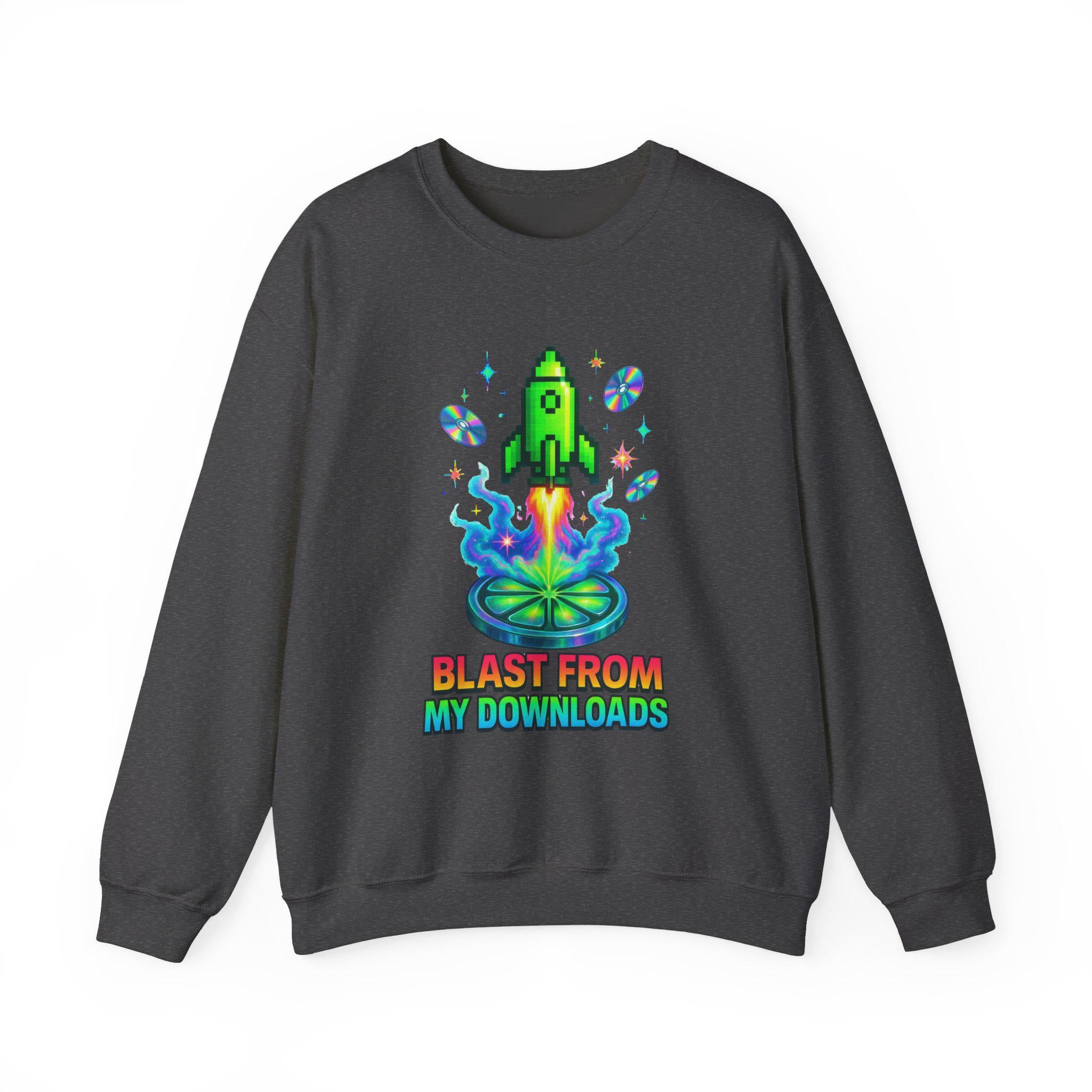 90s Rocket Graphic Sweatshirt: Retro Music Lover Pullover