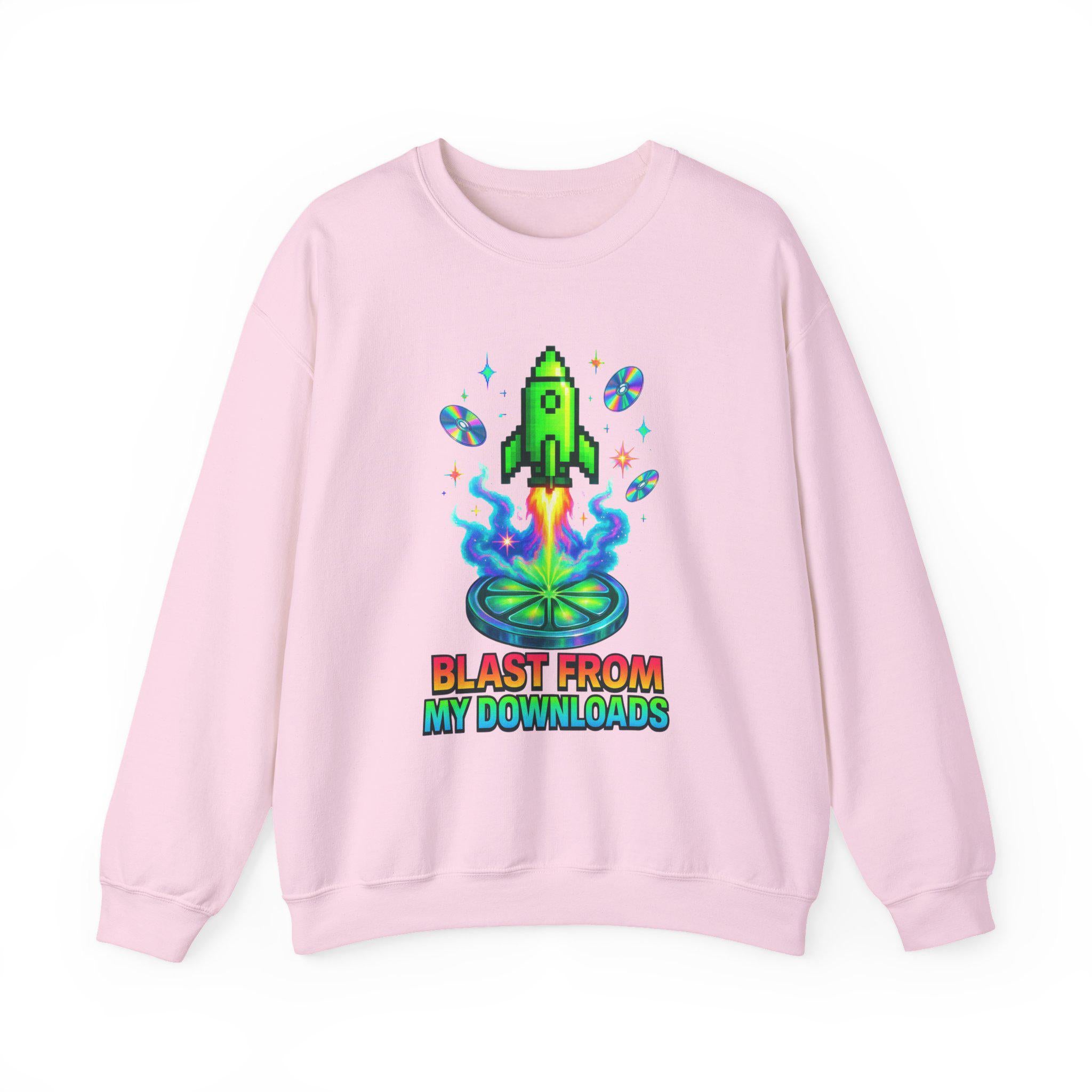 90s Rocket Graphic Sweatshirt: Retro Music Lover Pullover
