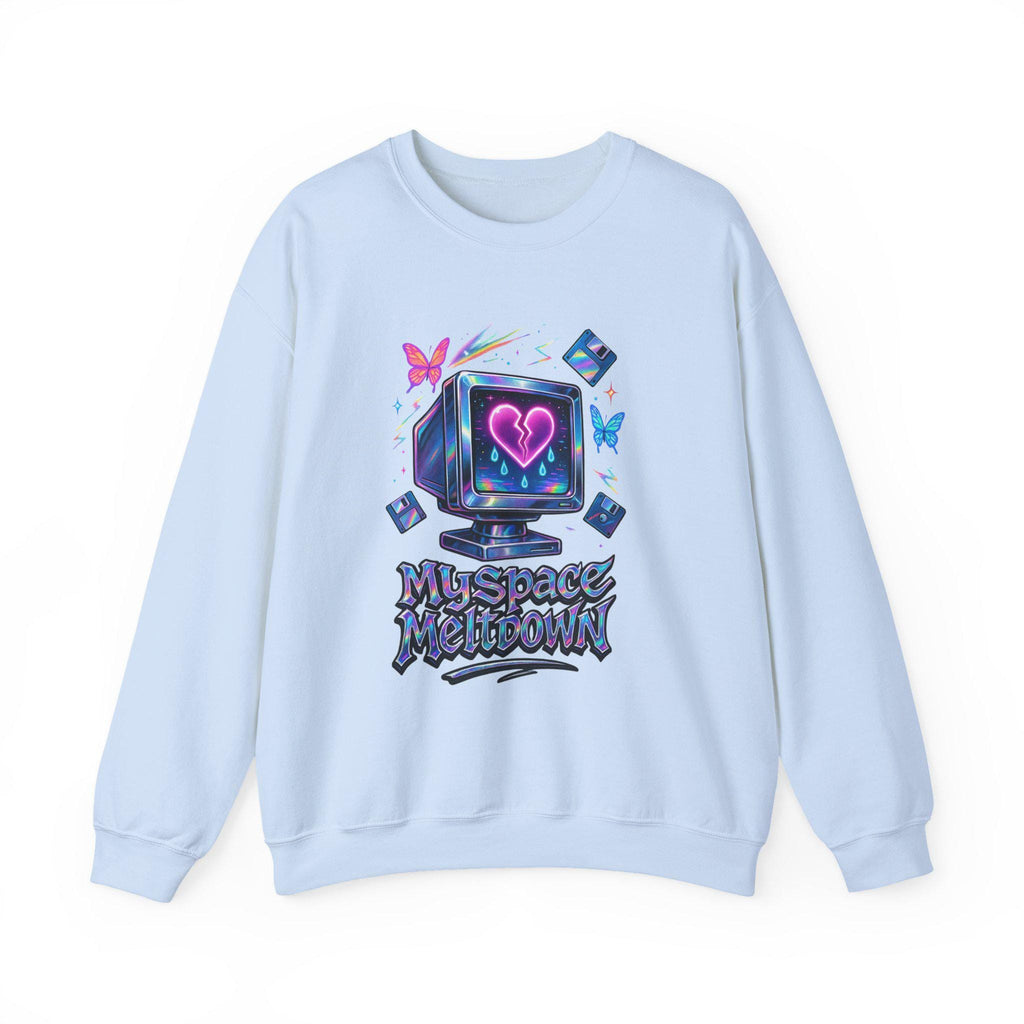 Vintage '90s Myspace Meltdown Sweatshirt: Retro Tech Geek Pullover