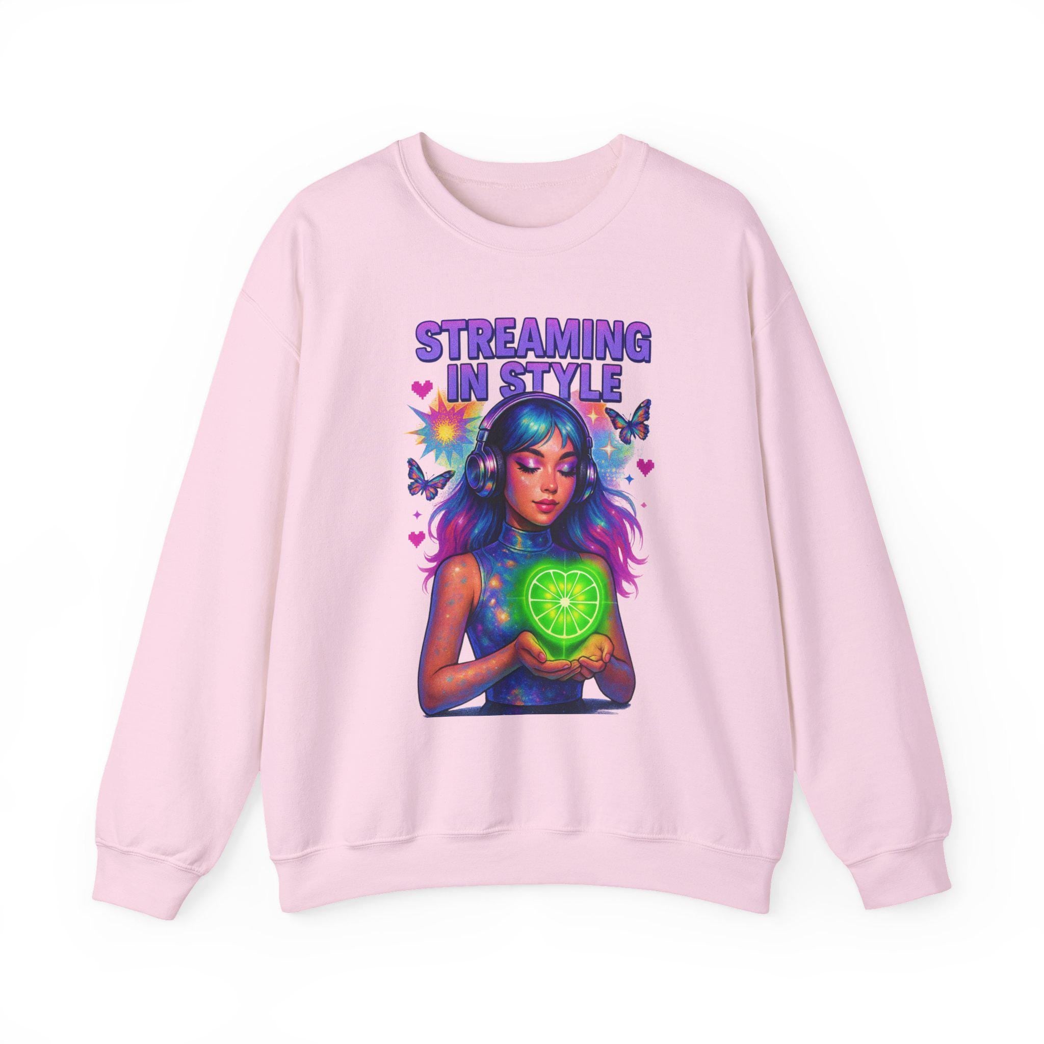 Retro Limewire Heart Crewneck: Retro Music Lover Pullover Sweatshirt for millennials Street Style