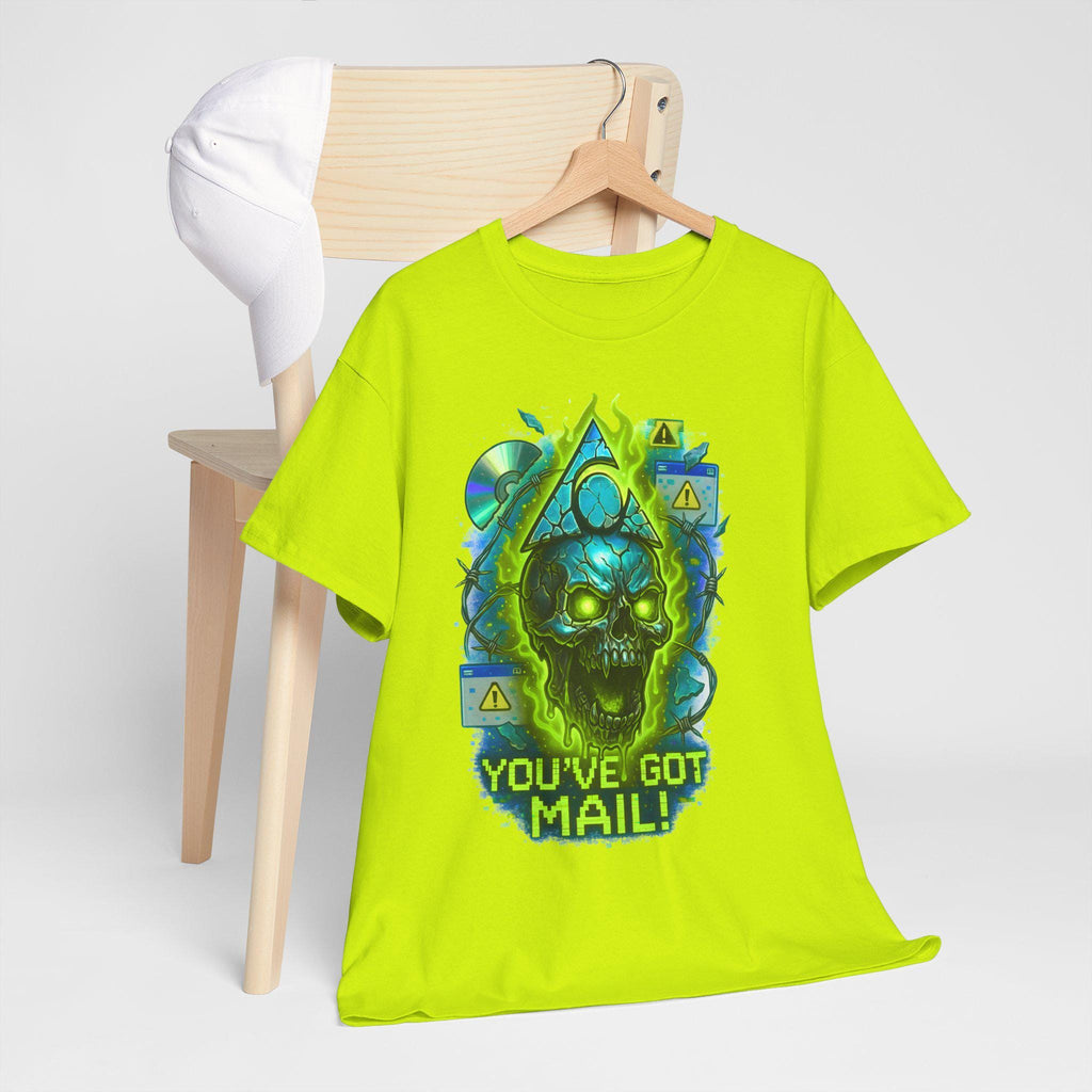 Retro Skull Mail Graphic Tee - Unisex Cotton T-Shirt, Edgy Pop Culture Fashion Gift