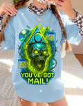 Retro Skull Mail Graphic Tee - Unisex Cotton T-Shirt, Edgy Pop Culture Fashion Gift