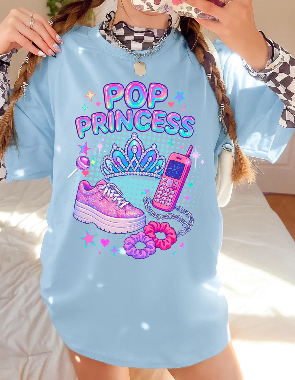 Retro Pop Princess Graphic Tee: Unisex Heavy Cotton Trendy Shirt - Vintage Music Lover Gift