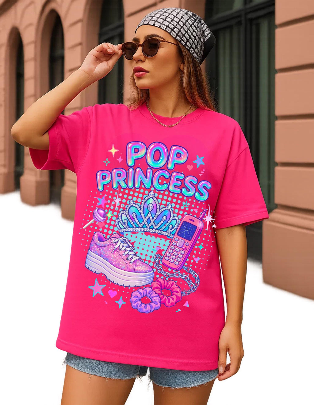 Retro Pop Princess Graphic Tee: Unisex Heavy Cotton Trendy Shirt - Vintage Music Lover Gift
