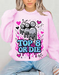 Retro MySpace Top 8 Sweatshirt: Y2K Nostalgia Social Media Throwback Fashion Unisex Pullover
