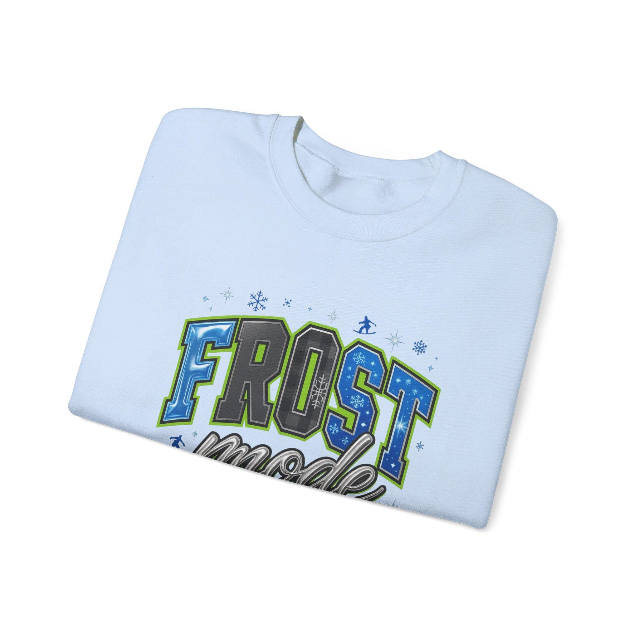 Unisex Frost Mode Sweatshirt: Cozy Winter Holiday Crewneck for Casual Outdoor Wear & Festive Gifts