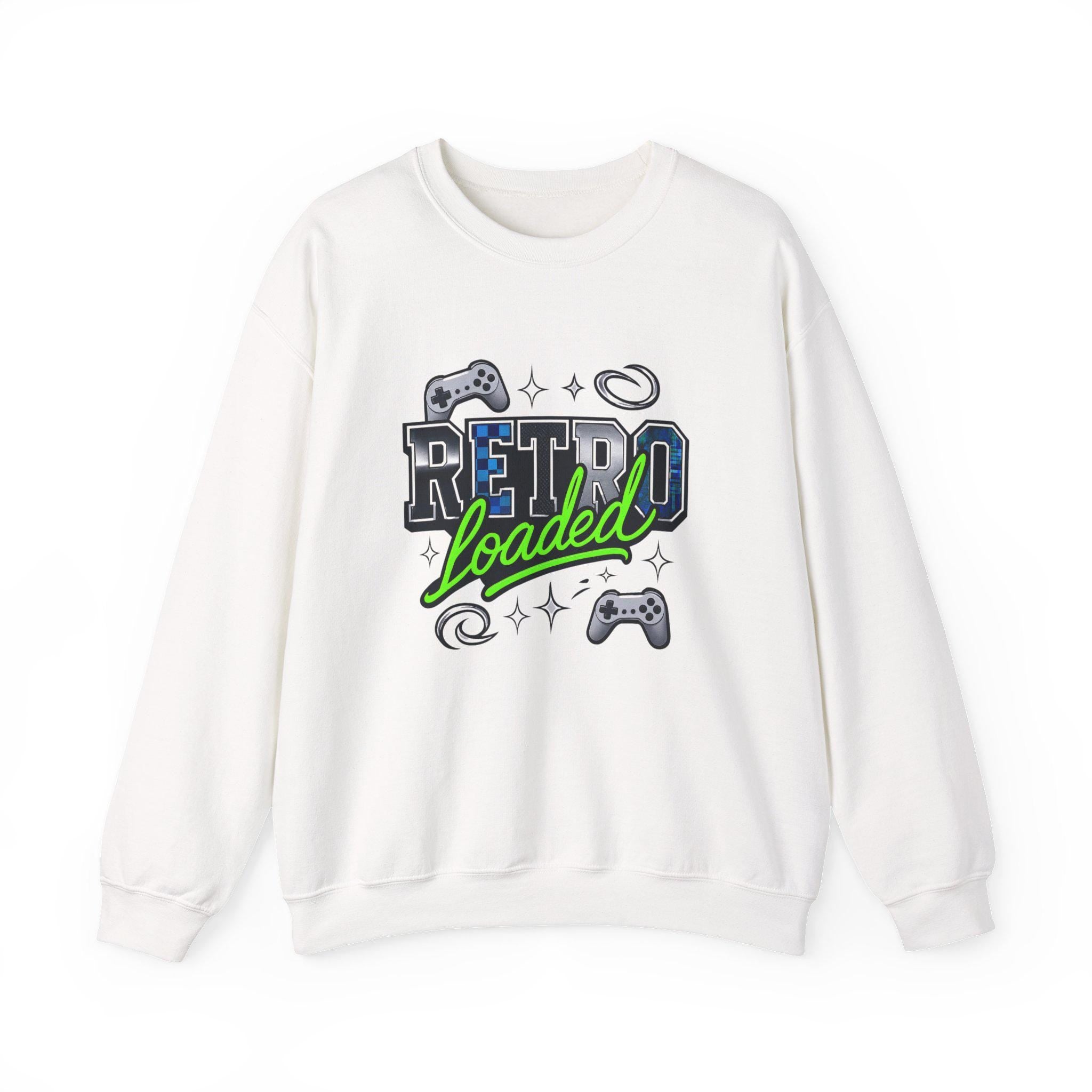 Vintage Gamer Crewneck Sweatshirt: Unisex Cozy Cotton Blend for Retro Gaming Enthusiasts
