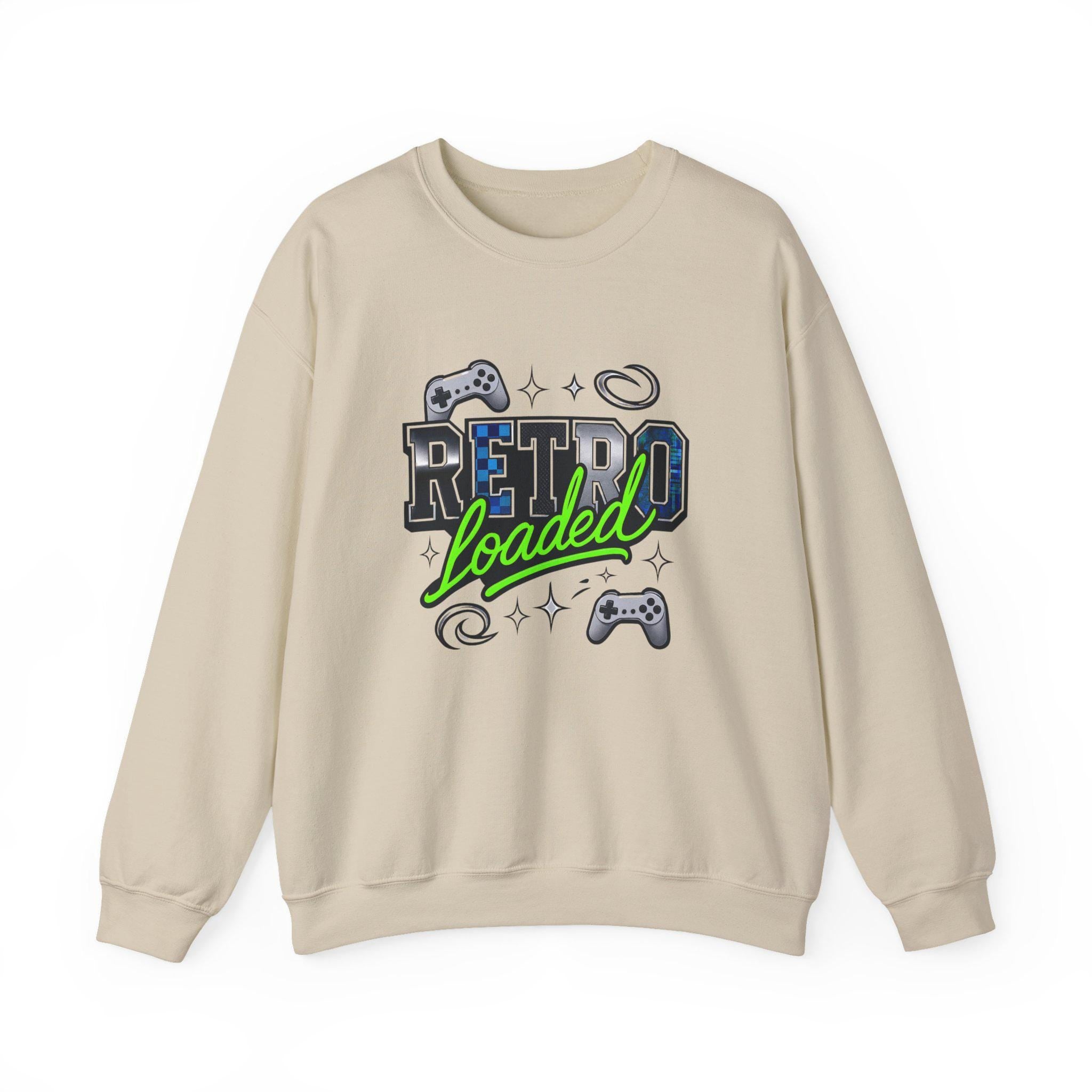 Vintage Gamer Crewneck Sweatshirt: Unisex Cozy Cotton Blend for Retro Gaming Enthusiasts