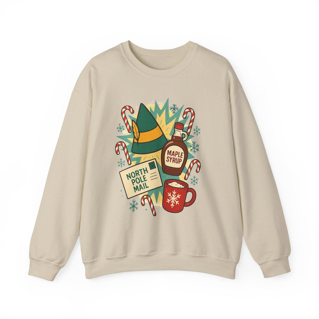 Elf Maple Syrup Crewneck Sweatshirt - Holiday Winter Apparel