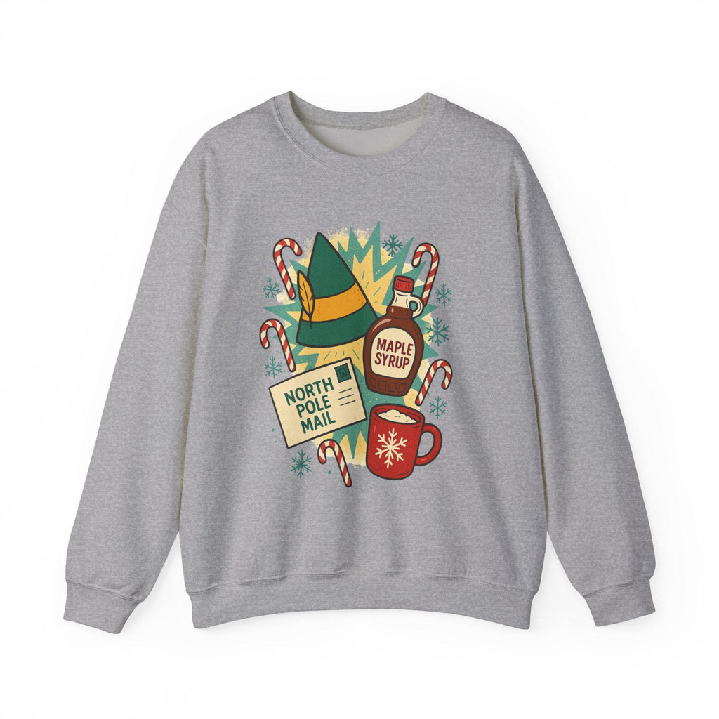 Elf Maple Syrup Crewneck Sweatshirt - Holiday Winter Apparel