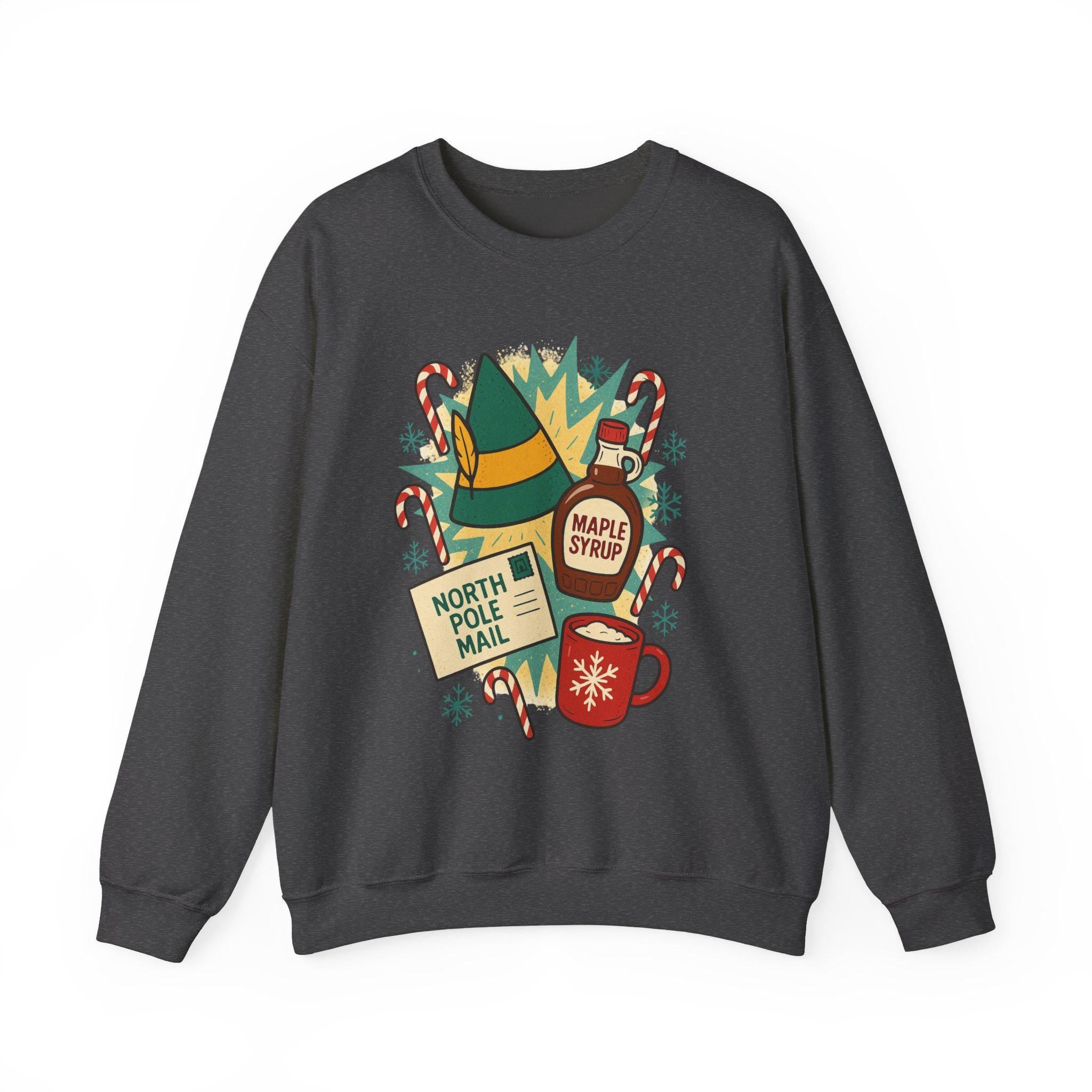 Elf Maple Syrup Crewneck Sweatshirt - Holiday Winter Apparel