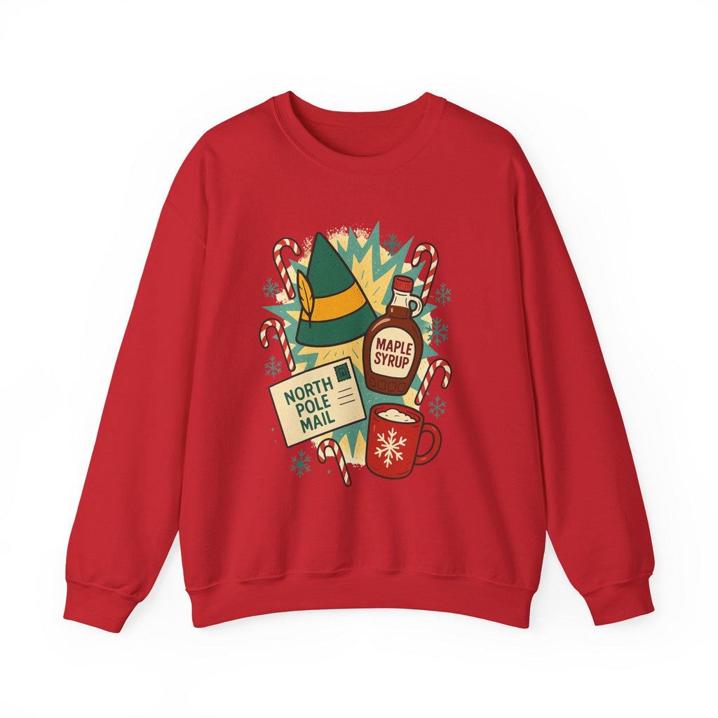 Elf Maple Syrup Crewneck Sweatshirt - Holiday Winter Apparel