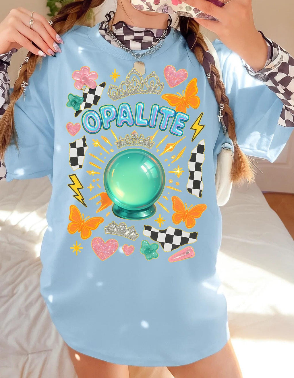Vegas Showgirl T-Shirt: Opalite Cotton Unisex Tee