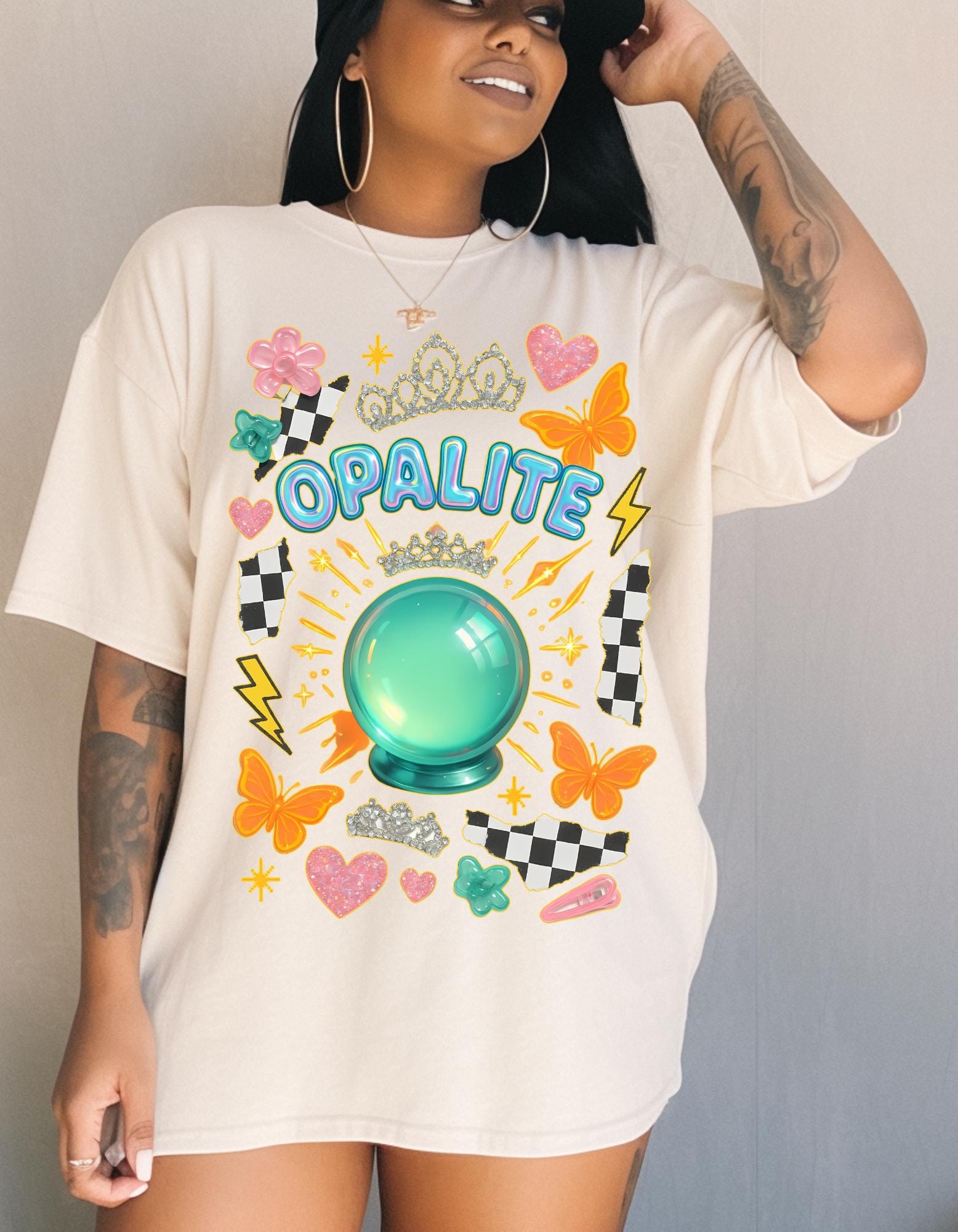 Vegas Showgirl T-Shirt: Opalite Cotton Unisex Tee
