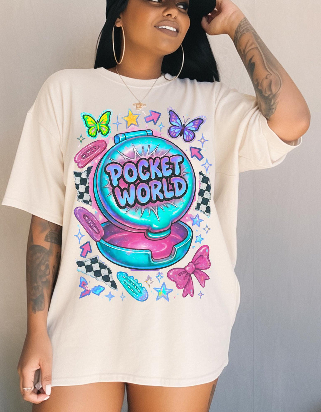 Butterfly & Star Graphic Tee: Unisex Heavy Cotton Summer Shirt