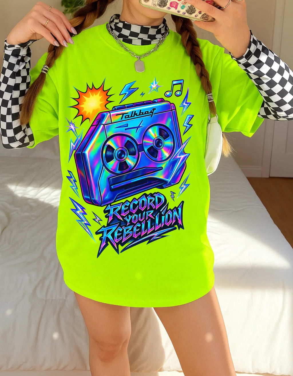 Retro Music Rebel Graphic Tee: Unisex Cotton T-Shirt