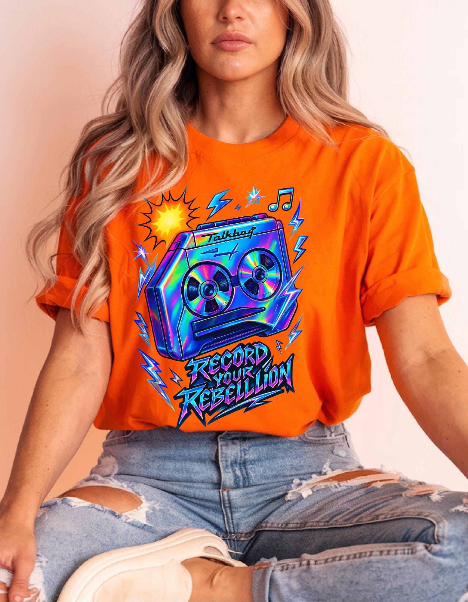 Retro Music Rebel Graphic Tee: Unisex Cotton T-Shirt