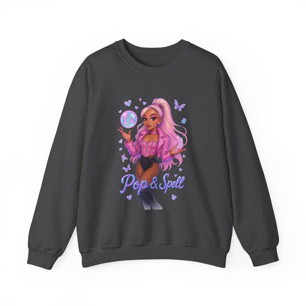 Pop & Spell Graphic Crewneck: Unisex Cozy Pullover Sweatshirt for Trendy Streetwear Enthusiasts