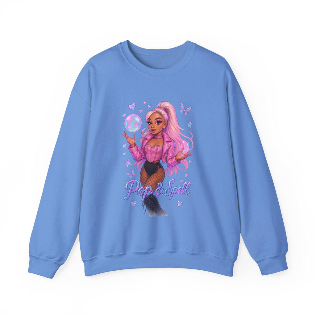 Pop & Spell Graphic Crewneck: Unisex Cozy Pullover Sweatshirt for Trendy Streetwear Enthusiasts