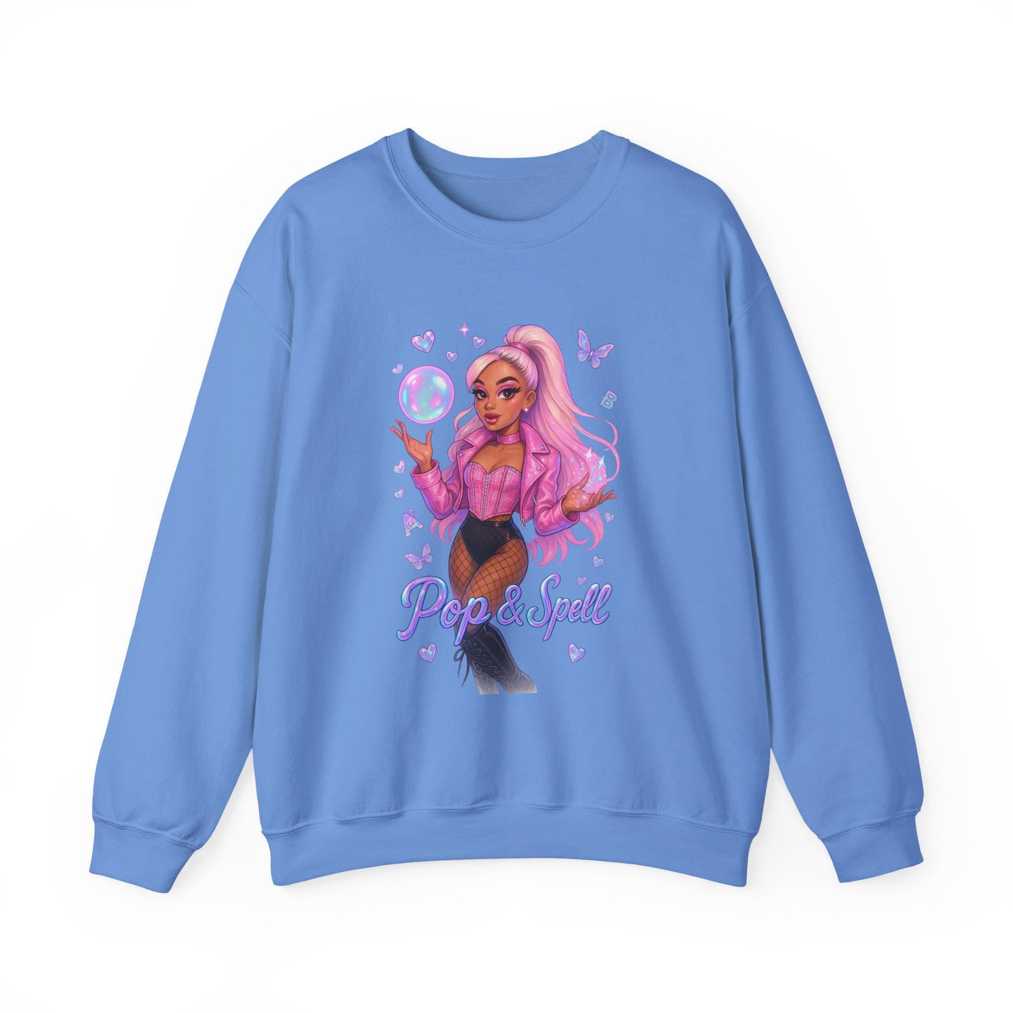 Pop & Spell Graphic Crewneck: Unisex Cozy Pullover Sweatshirt for Trendy Streetwear Enthusiasts