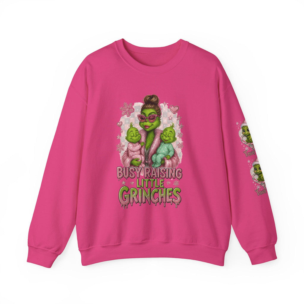 Retro Festive Mom Sweatshirt: Raising Holiday Troublemakers - Funny Christmas Family Apparel