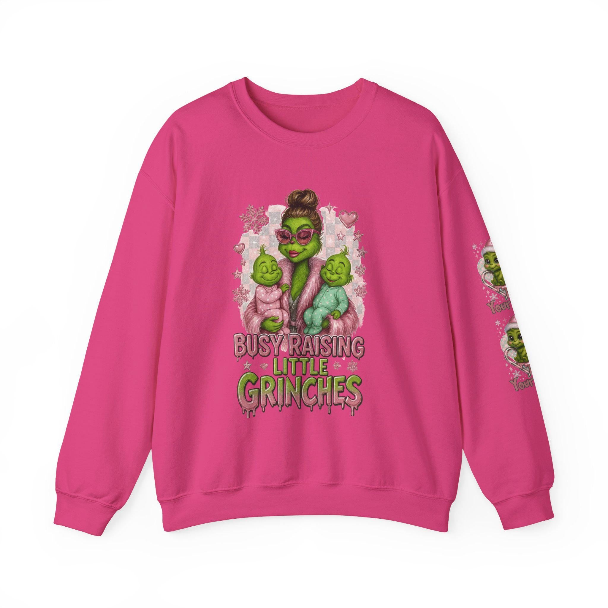 Retro Festive Mom Sweatshirt: Raising Holiday Troublemakers - Funny Christmas Family Apparel