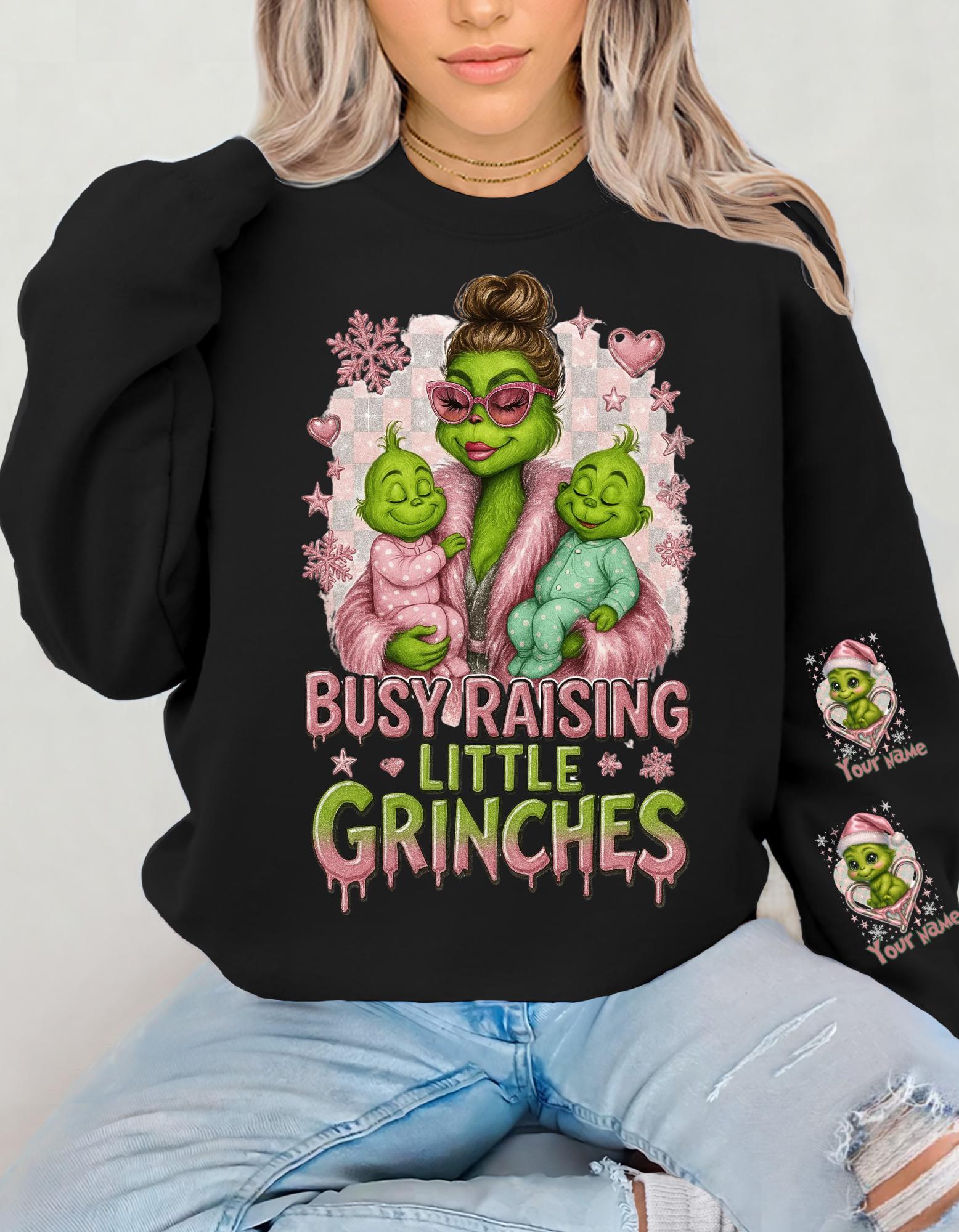 Retro Festive Mom Sweatshirt: Raising Holiday Troublemakers - Funny Christmas Family Apparel