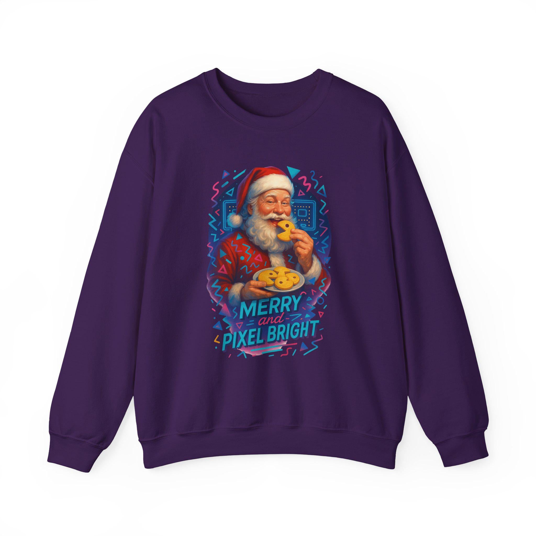 Retro Santa Christmas Cookie Sweatshirt: Festive Y2K Holiday Jumper for Unisex Winter Fashion