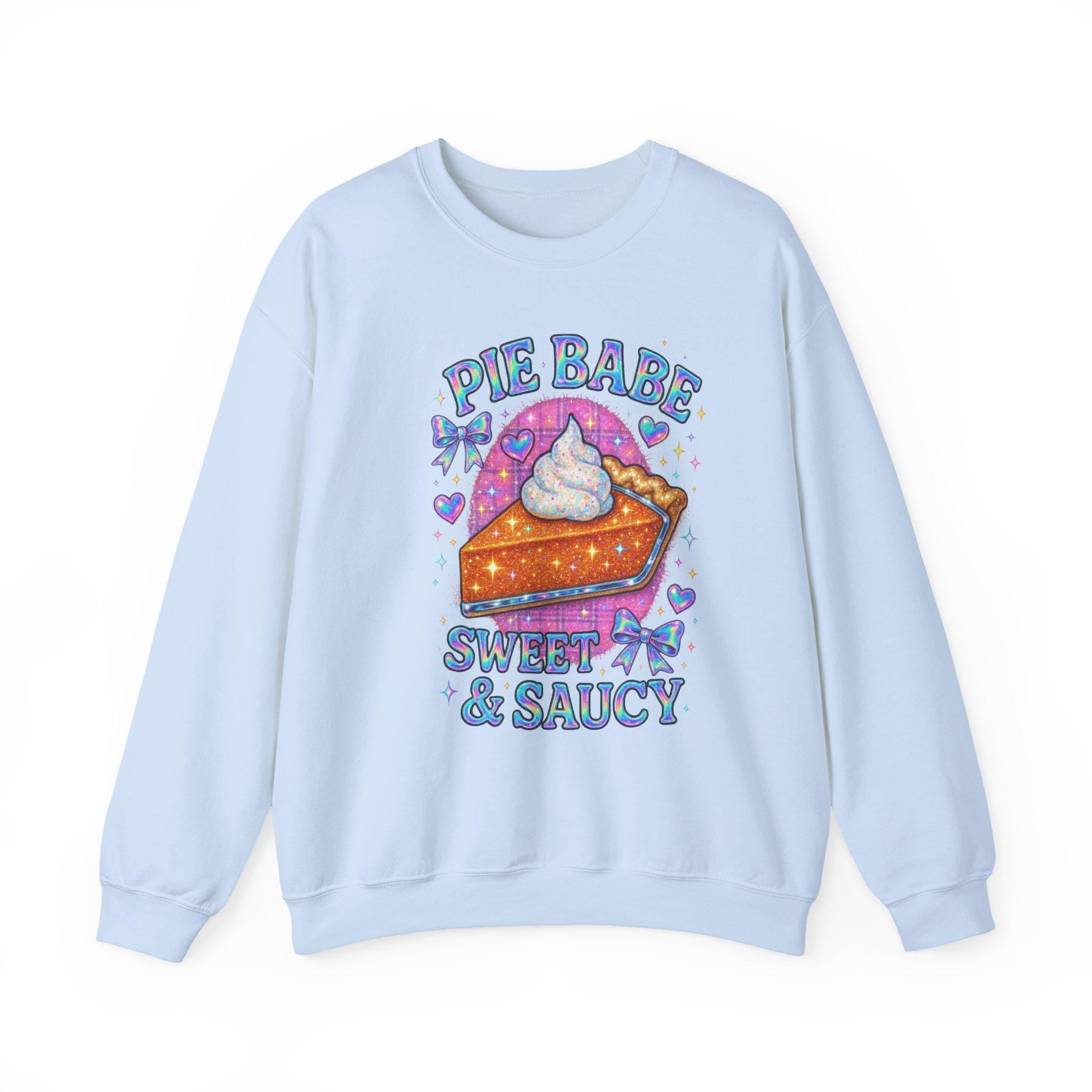 Y2K Holographic Pie Babe Sweatshirt - Retro 90s Jumper