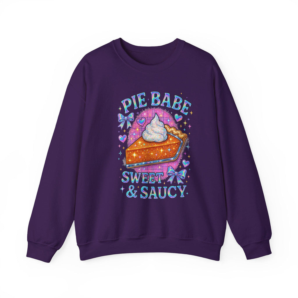 Y2K Holographic Pie Babe Sweatshirt - Retro 90s Jumper