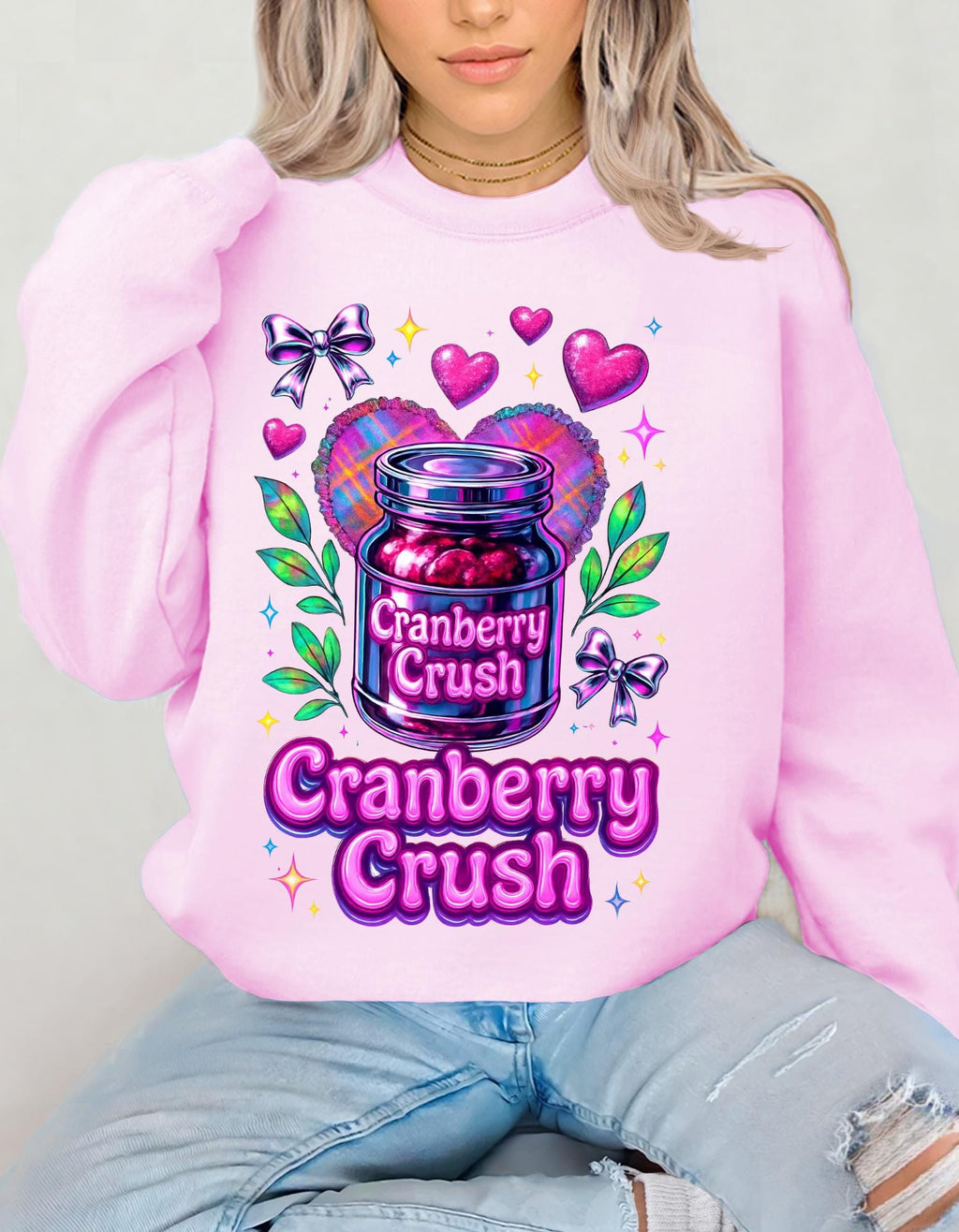 Cozy Cranberry Crush Sweatshirt: Fun Fall Crewneck Design for Casual Everyday Wear