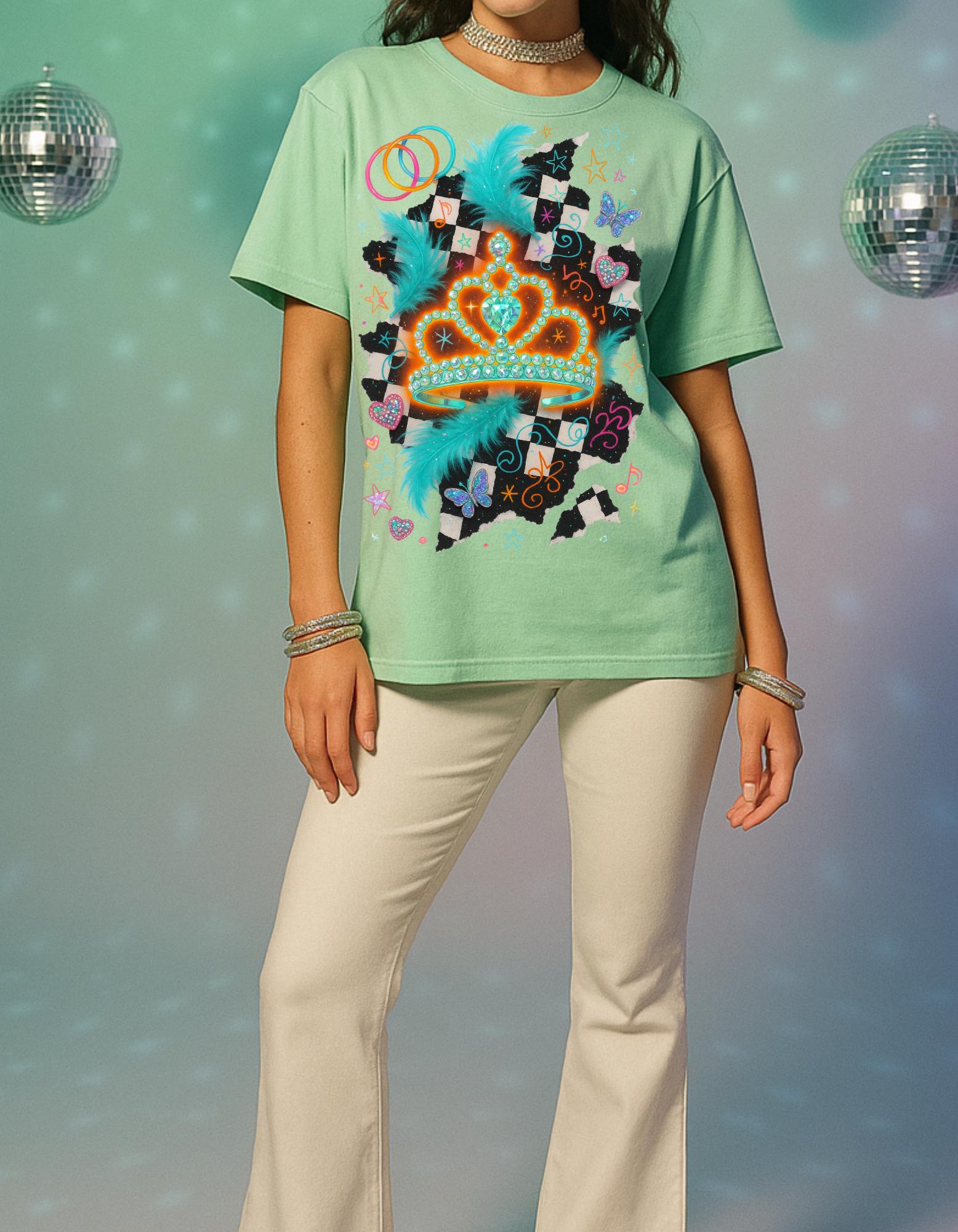 Y2K Showgirl Graphic Tee: 90s Retro Fashion