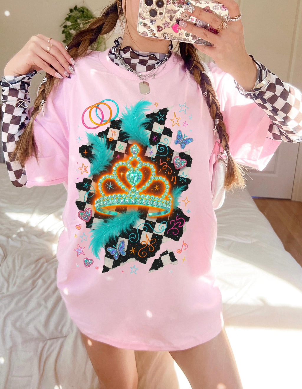 Y2K Showgirl Graphic Tee: 90s Retro Fashion