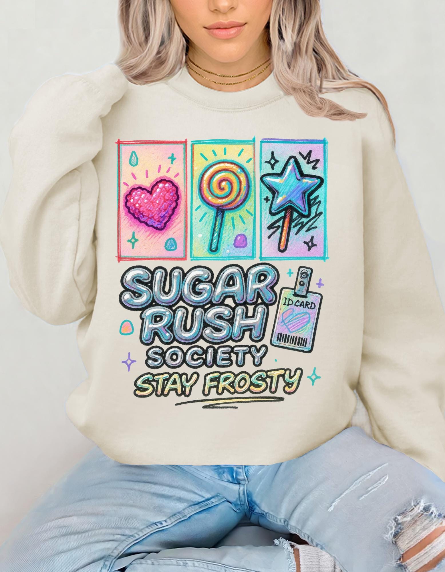 Festive Candy Land Nutcracker Christmas Sweatshirt: Cozy Y2K Holiday Jumper for Sweet Tooth Lovers