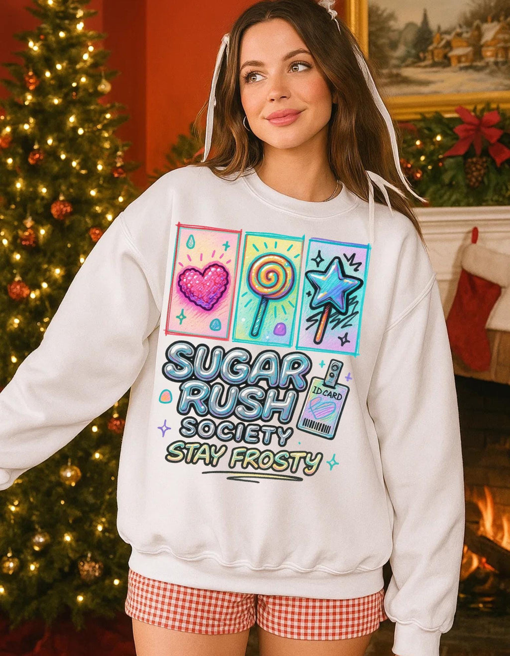 Festive Candy Land Nutcracker Christmas Sweatshirt: Cozy Y2K Holiday Jumper for Sweet Tooth Lovers