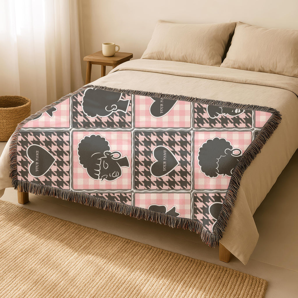 Charming Patterned Woven Blanket: Cozy Home Decor Throw for Living Room, Fall & Winter Comfort