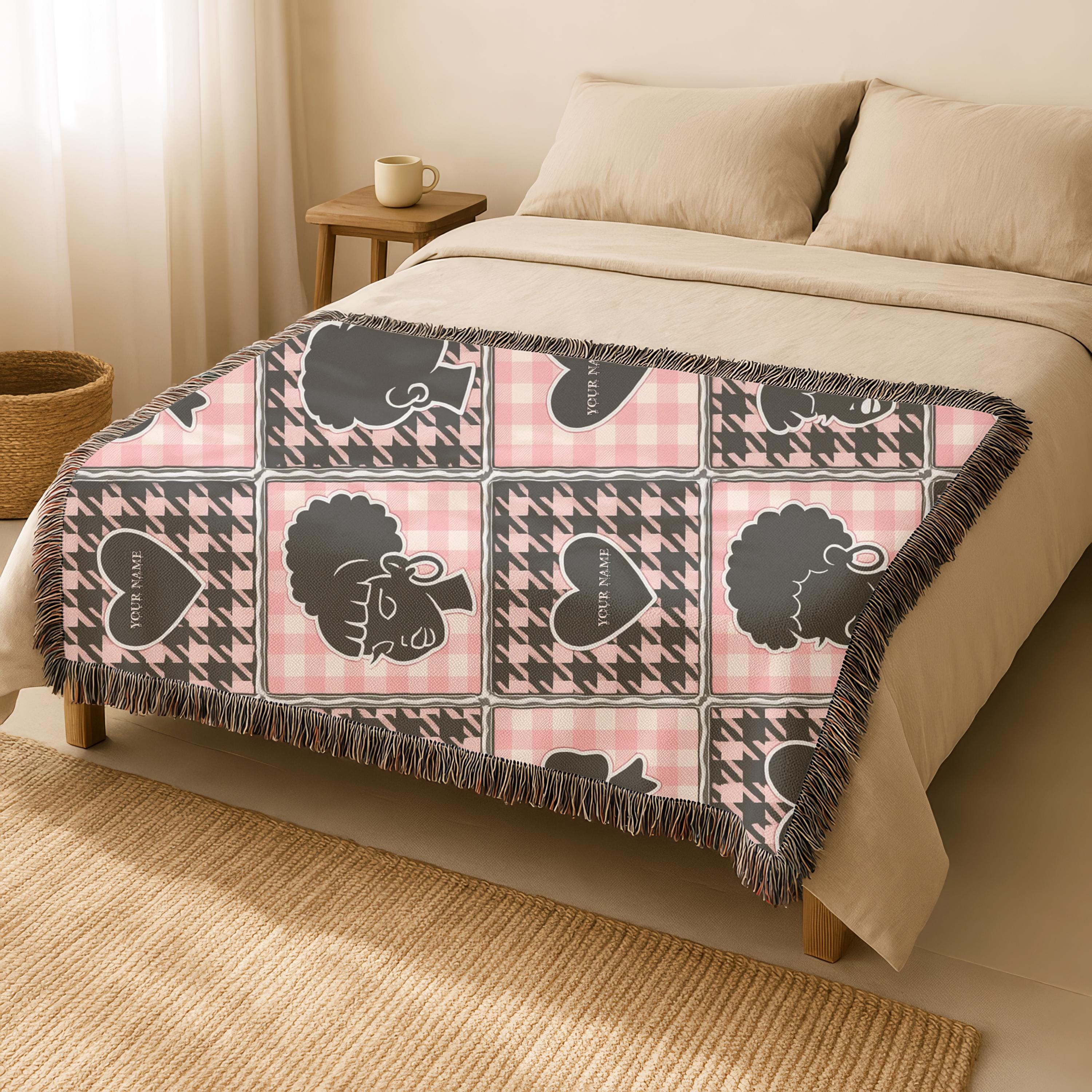 Charming Patterned Woven Blanket: Cozy Home Decor Throw for Living Room, Fall & Winter Comfort