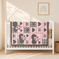 Black Girl Magic Woven Blanket: Pink Checkerboard Cotton Throw