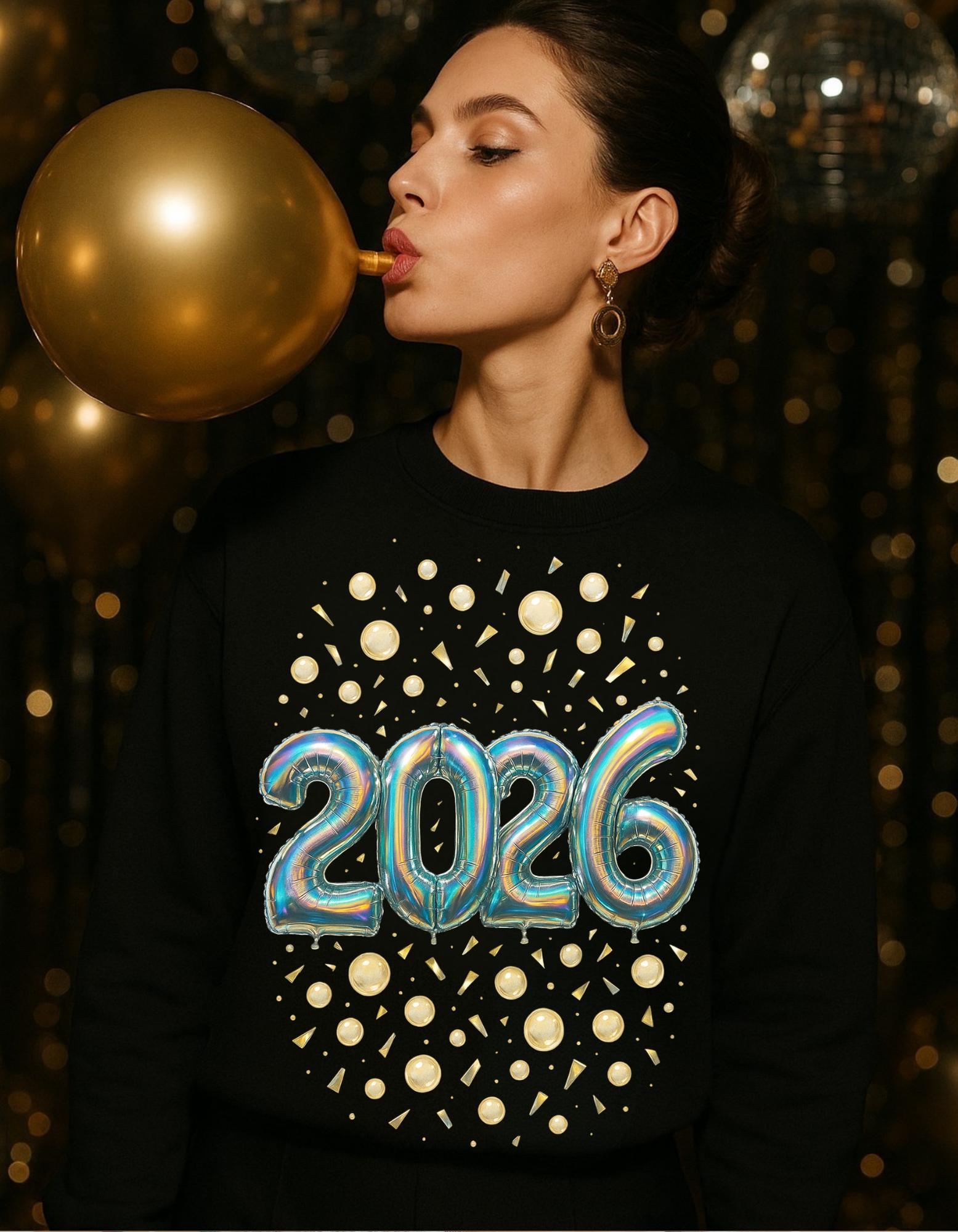 2026 New Year Celebration Unisex Crewneck Sweatshirt: Cozy Holiday Pullover for Festive Lounging