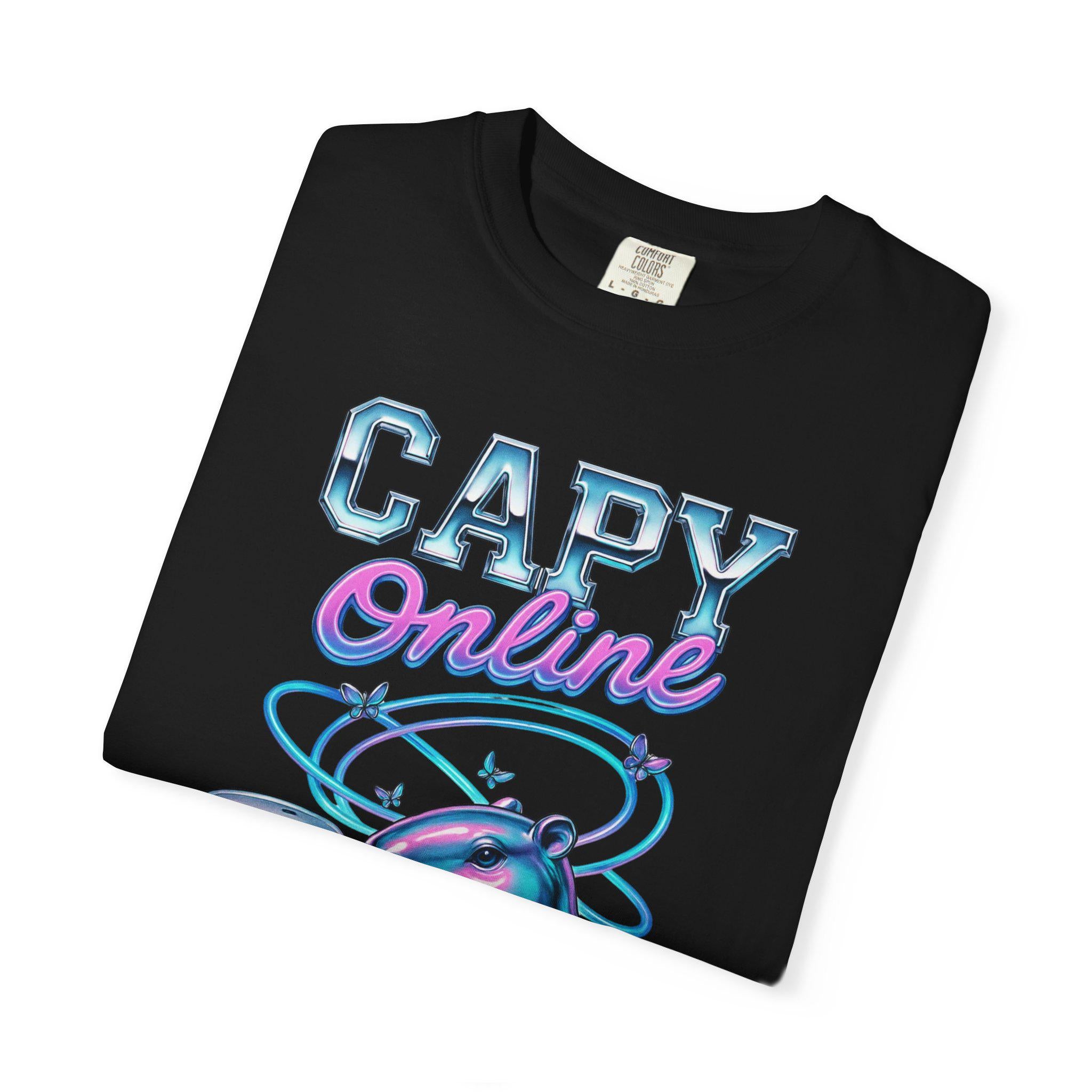 Capy Online T-Shirt: Unisex Gamer Tee, Animal Lover Gift