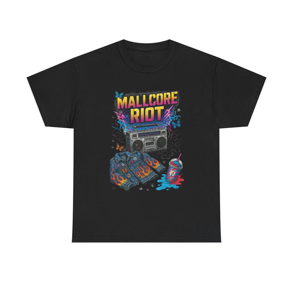 Mallcore Riot Graphic Tee: 90s Grunge Skater Style Alternative Streetwear Fashion