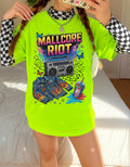 Mallcore Riot Graphic Tee: 90s Grunge Skater Style Alternative Streetwear Fashion