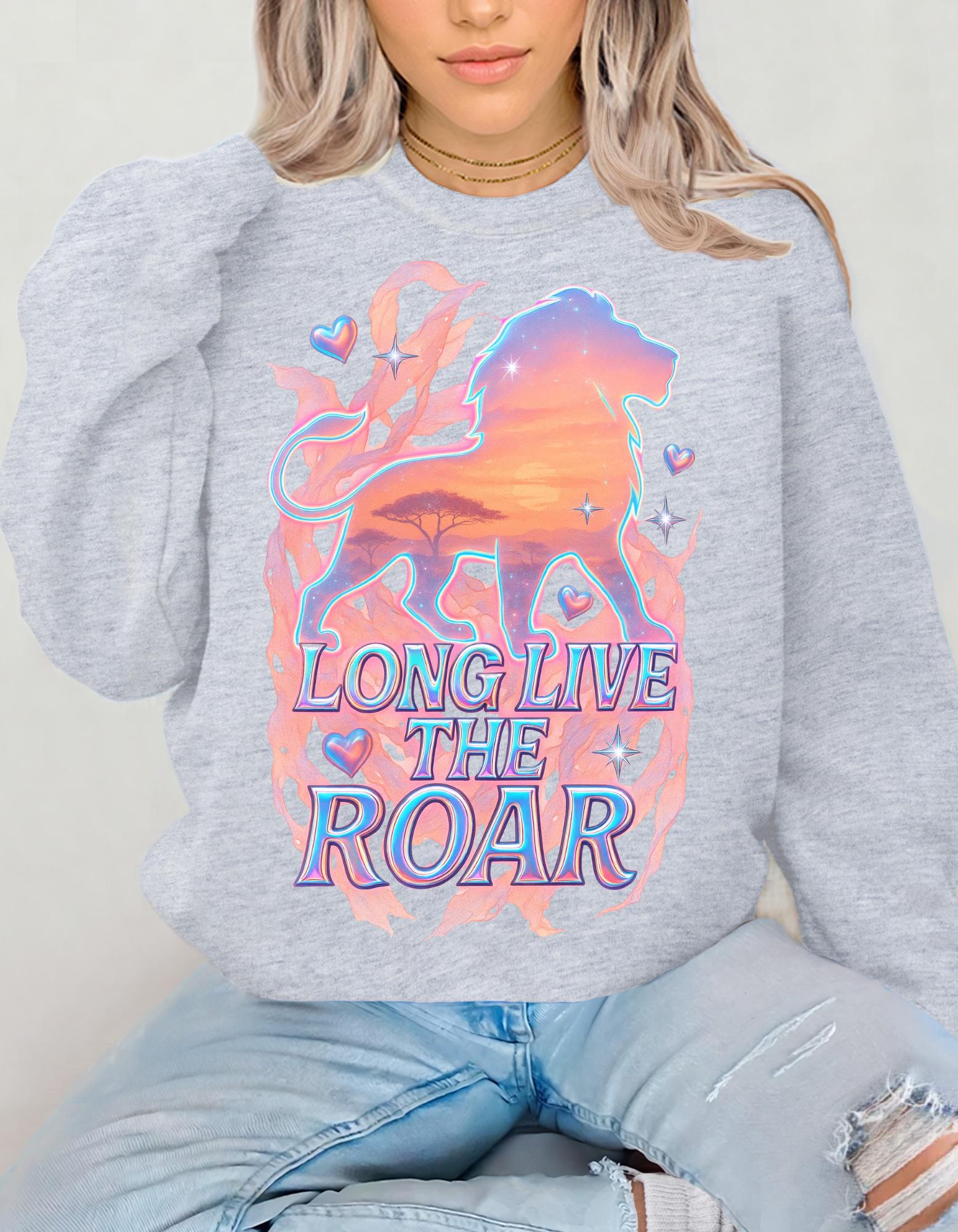 Long Live The Roar Sweatshirt: Unisex Cotton-Poly Blend