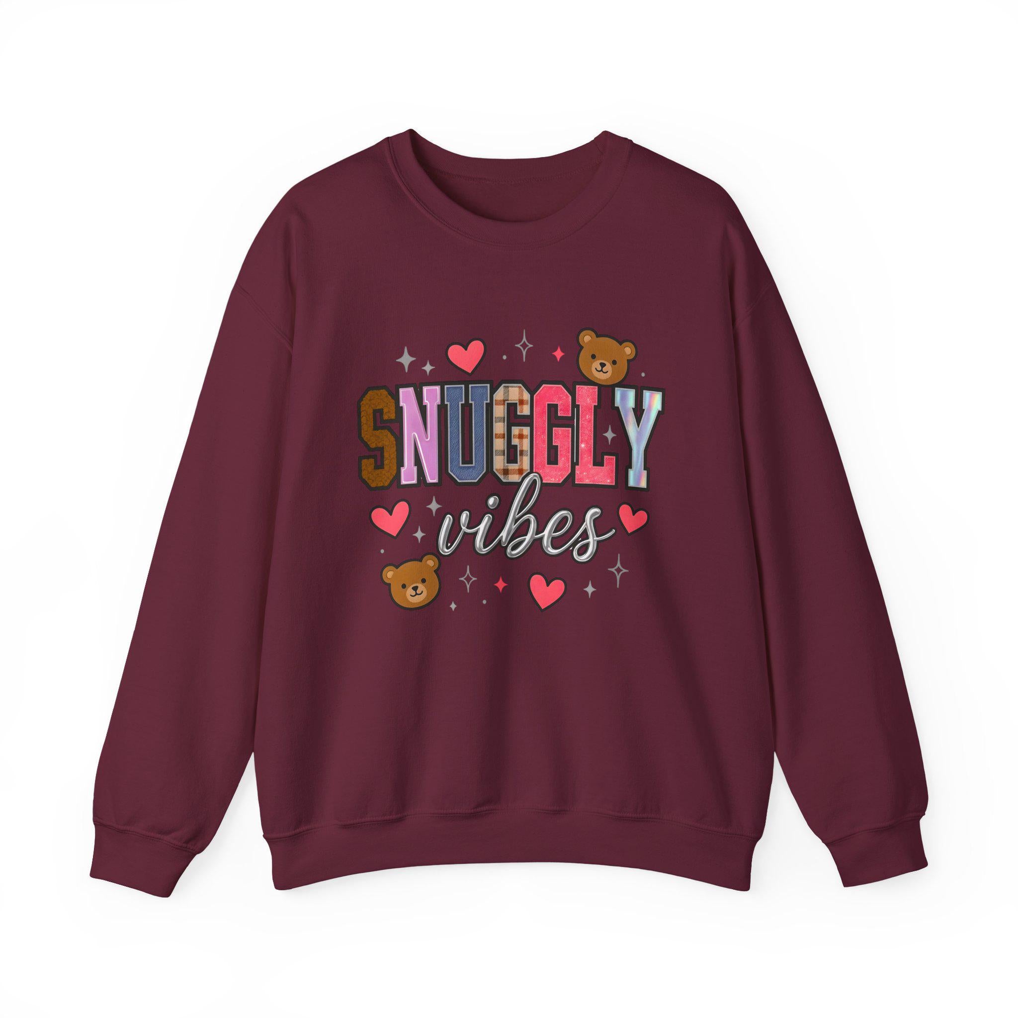 Unisex Snuggly Vibes Crewneck: Cozy Comfort Sweatshirt for Casual Lounging & Everyday Wear