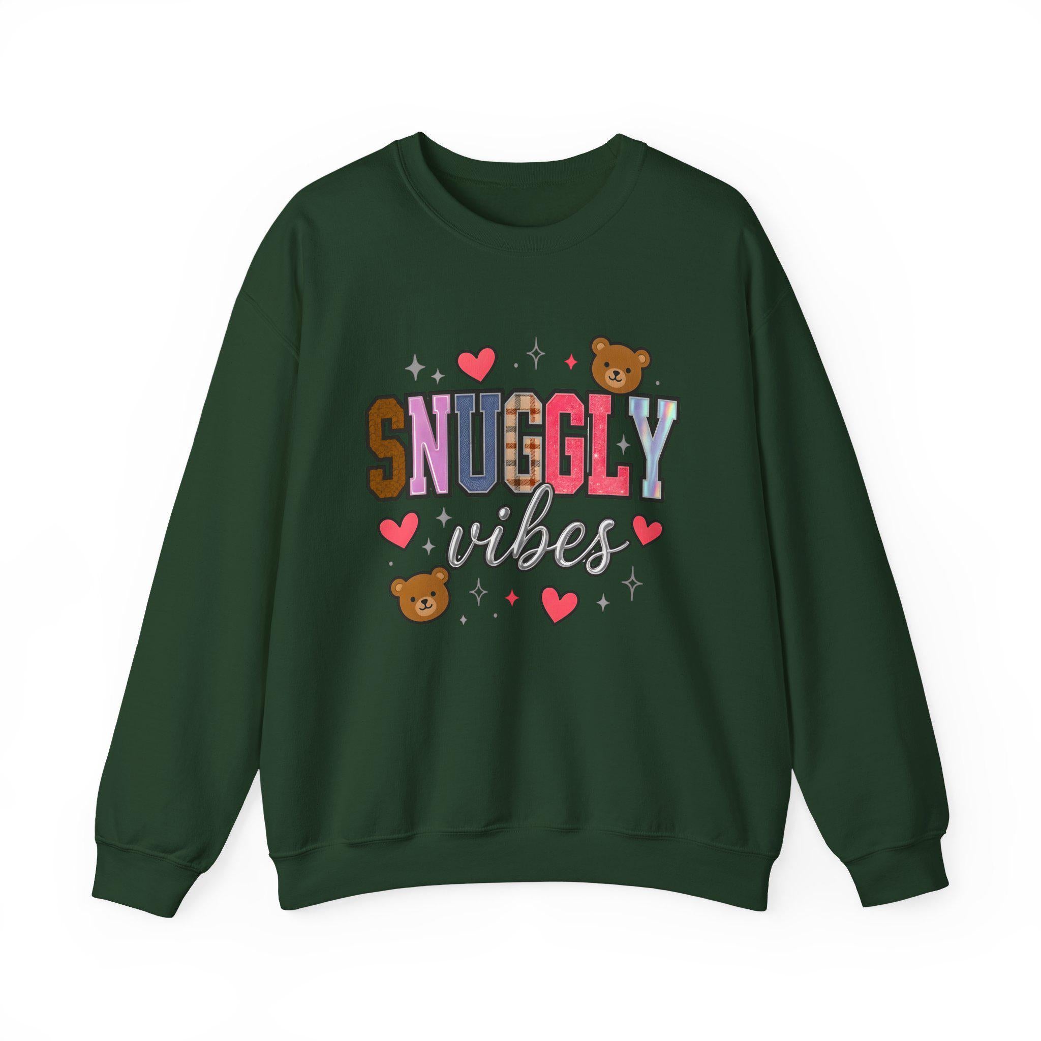 Unisex Snuggly Vibes Crewneck: Cozy Comfort Sweatshirt for Casual Lounging & Everyday Wear