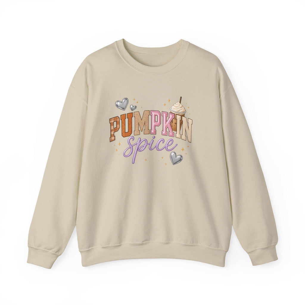 Cozy Autumn Pumpkin Spice Crewneck Sweatshirt - Trendy Fall Vibes Apparel for Seasonal Lovers