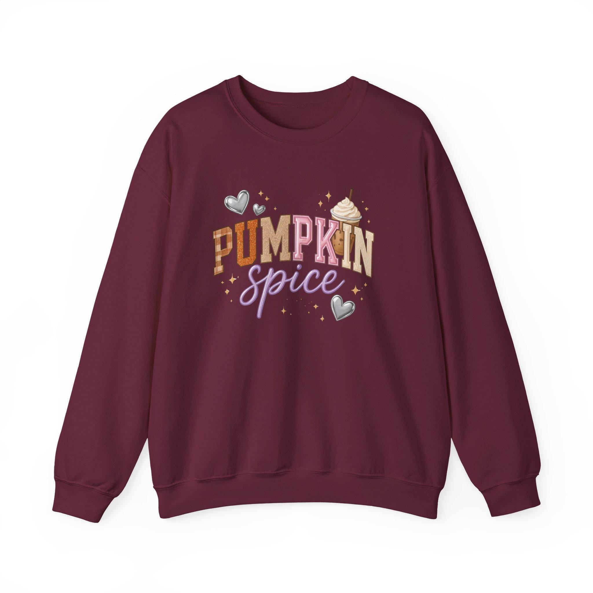 Cozy Autumn Pumpkin Spice Crewneck Sweatshirt - Trendy Fall Vibes Apparel for Seasonal Lovers