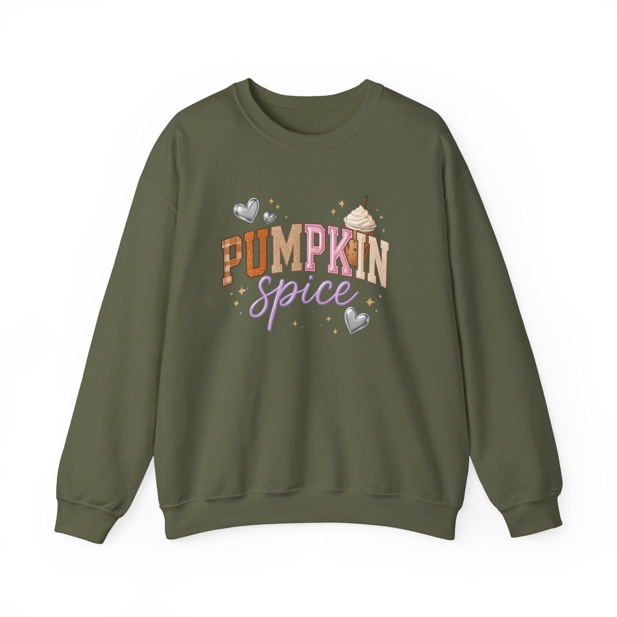 Cozy Autumn Pumpkin Spice Crewneck Sweatshirt - Trendy Fall Vibes Apparel for Seasonal Lovers